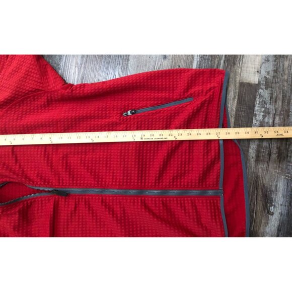 Nike Sphere Thermal Mens XL Red Waffle Knit Zip Up Jacket - Picture 7 of 7